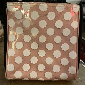 Kate Spade White and Brown Lunch Tote Bag